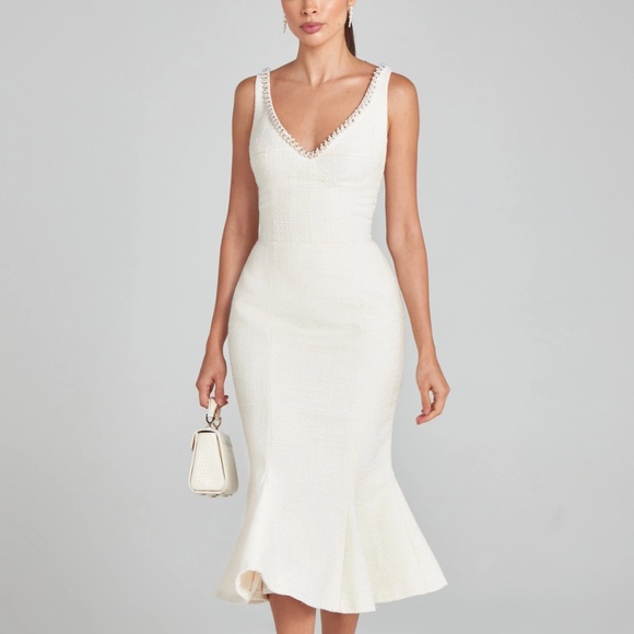 Nadine Merabi Penelope Ivory Dress Size S/M - Picture 1 of 4